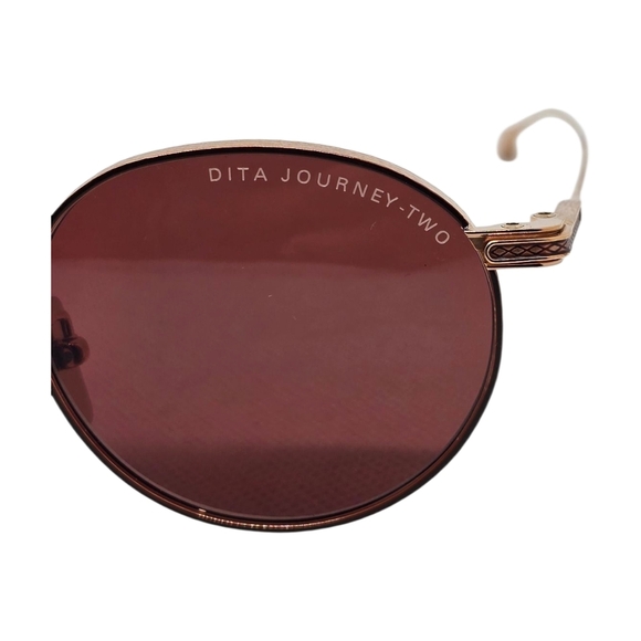 DITA LIMITED Round Sunglasses with Gold Frame and Red Lenses - Picture 3 of 6